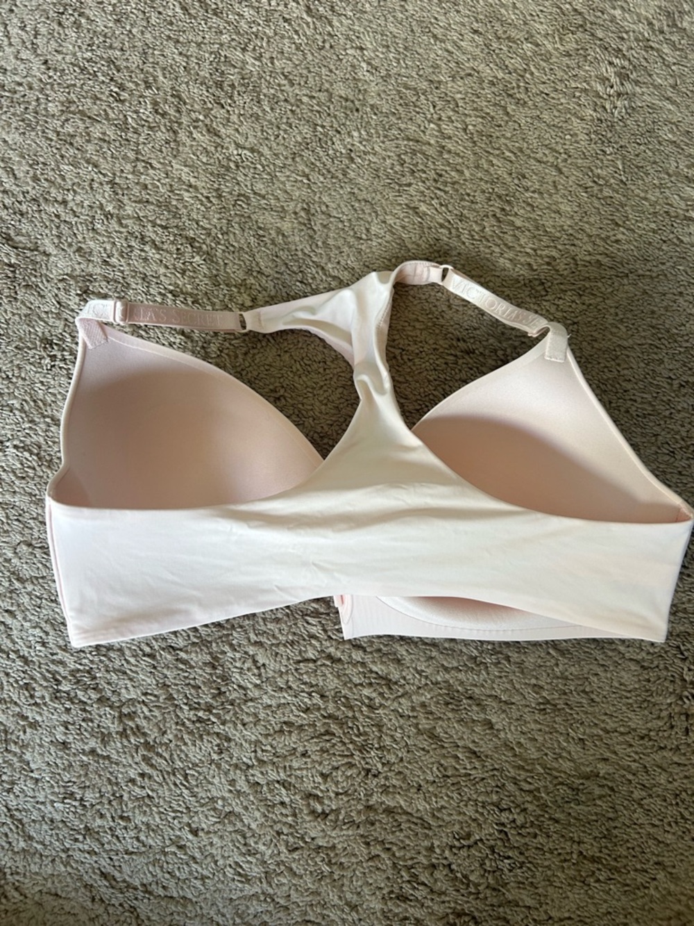 NWOT Victoria's Secret Light Pink Racerback Molded T-Shirt Bra front close - Picture 2 of 3